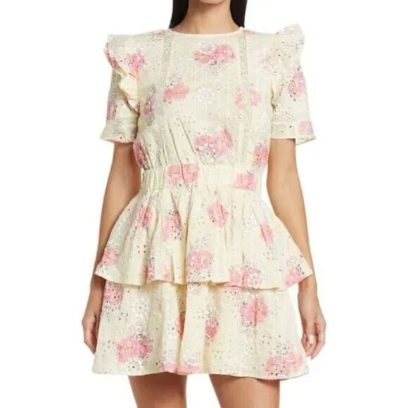 Walter Baker Dresses & Skirts - NWT Walter Baker Peony Cassandra Eyelet Mini Dress XS Lined